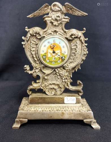 TABLE CLOCK WITH MASONIC SYMBOLISM / MASONIC CLOCK.