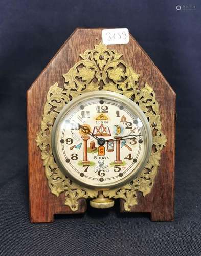 TABLE CLOCK WITH MASONIC SYMBOLISM / MASONIC CLOCK