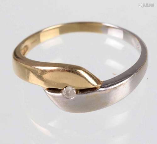 Bicolor Brillant Ring - GG/WG 585