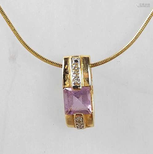 Amethyst Anhänger an Kette - GG 585