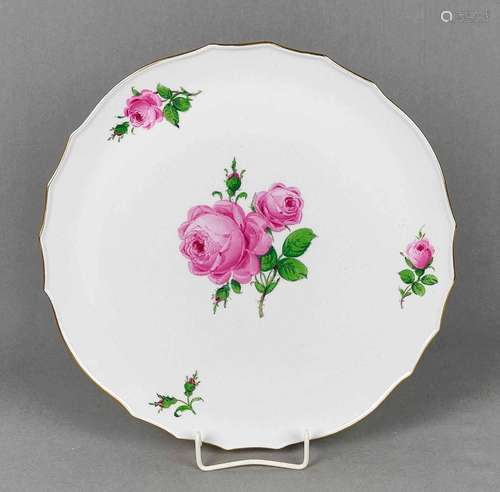 Meissen Tortenplatte *Rote Rose*