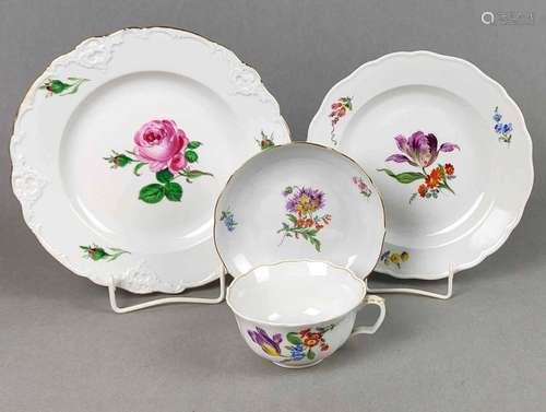 Meissen 4 Teile Blumendekor