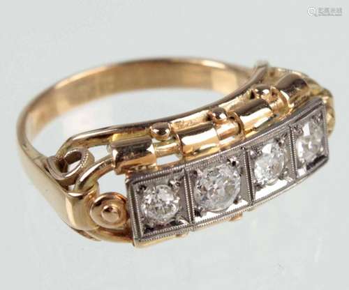 Art Deko Brillant Ring - GG/WG 585