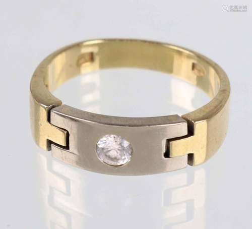 Bicolor Brillant Ring - GG/WG 585