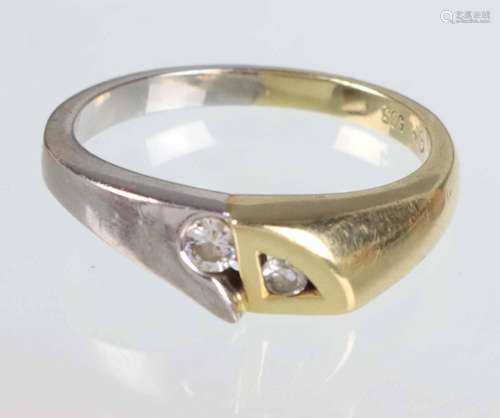 Bicolor Brillant Ring - GG/WG 585