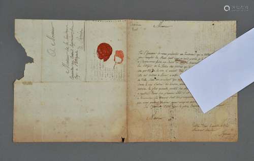 André THOUIN (1747-1824), botaniste.<br />
Lettre autographe...