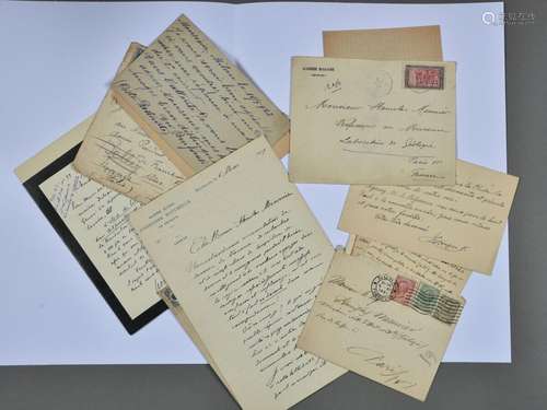 CORRESPONDANCE. 14 lettres adressées à Stanislas Meunier.<br...