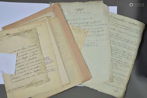 ALLIER. 17 documents XVIIIe-XIXe.<br />
- Lettre de M. De La...