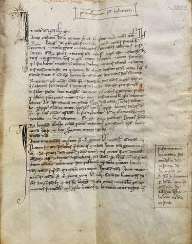 ALPES DE HAUTE-PROVENCE. Cahier en parchemin daté de 1241. 6...