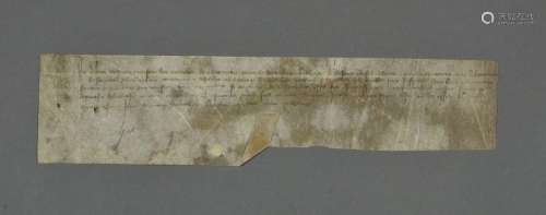 EURE. Parchemin, 7 x 29 cm. Gisors, 15 octobre 1416. Scellé ...
