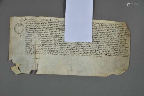 PAS-DE-CALAIS. Charte sur parchemin. 17 janvier 1478. 16 x 3...