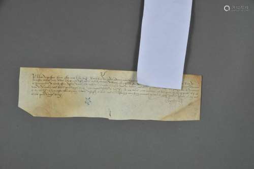 SEINE-MARITIME. Pièce signée par Robert DU QUESNAY (1431-149...