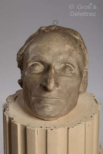 Masque mortuaire de Blaise Pascal<br />
Épreuve en plâtre av...