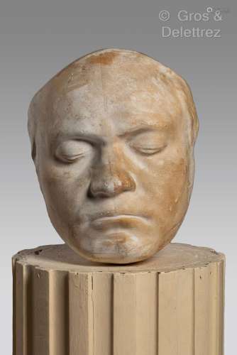 Masque mortuaire de Beethoven<br />
Épreuve en plâtre<br />
...
