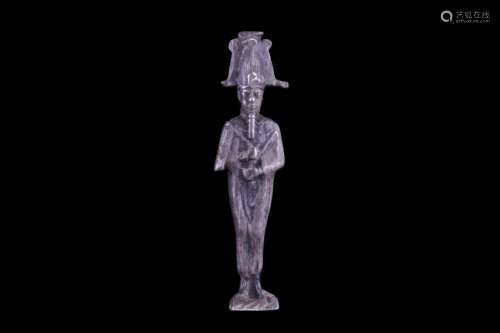 ANCIENT EGYPTIAN SILVER OSIRIS ON STAND