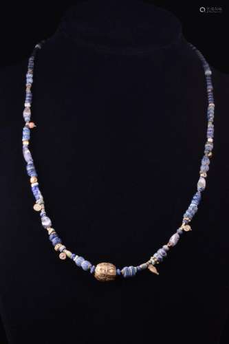 HELLENISTIC GOLD AND GLASS NECKLACE