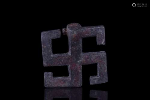 ROMAN BRONZE SWASTIKA BROOCH