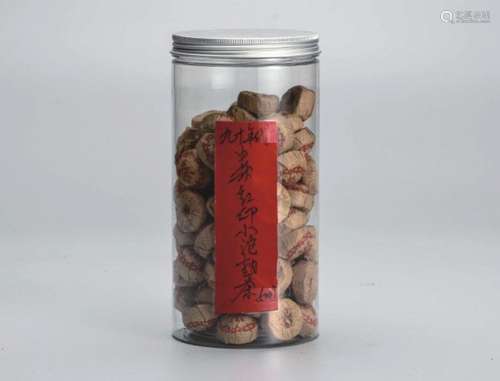 90年代   中茶红印小沱普洱熟茶