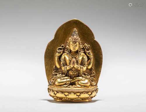Bronze Gilded Buddha Plate