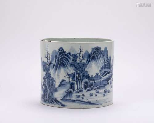 Character brush pot on Qinghua Mountain in Qing Dynasty