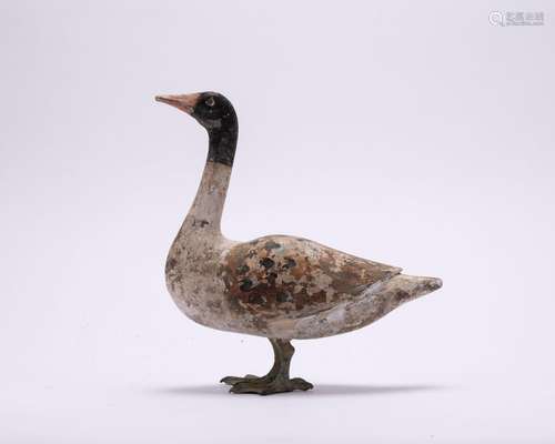 Painted pottery goose