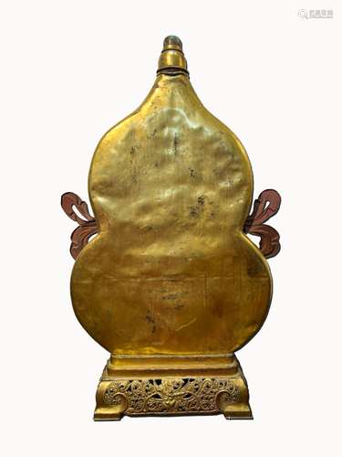 Bronze Gilded Buddha Niche in the Qing Dynasty