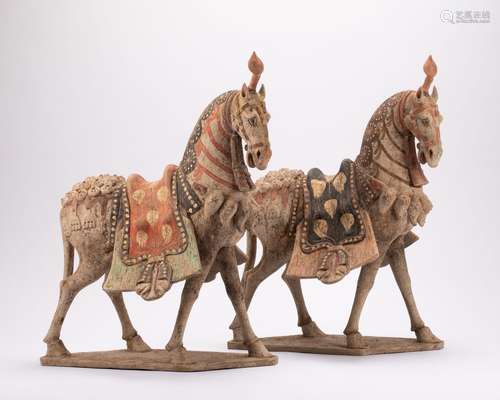 Painted pottery horse