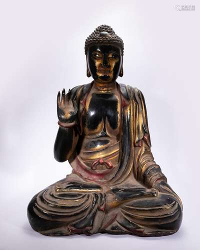 Wooden Lacquer Buddha Statue