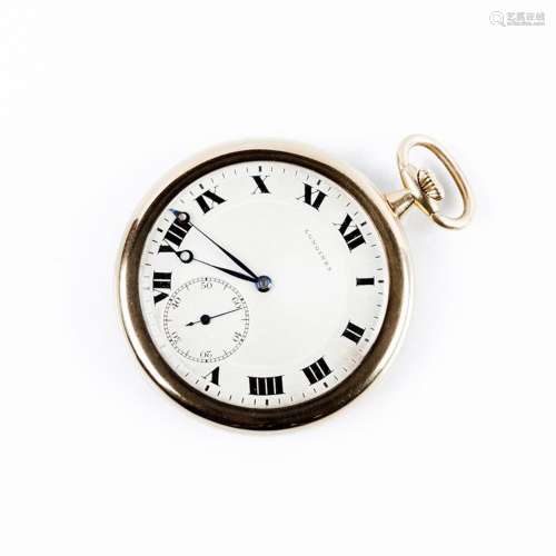 Reloj lepine suizo, LONGINES, en sólida caja de oro rosa 43 ...