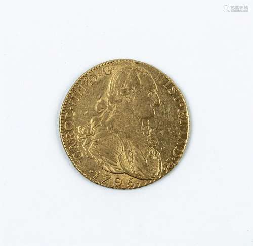 Moneda de oro de 8 Escudos. España. Carlos IV. 1795. Nuevo R...