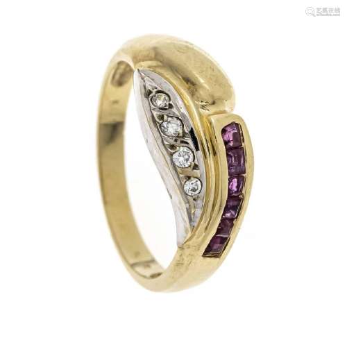 Ruby diamond ring GG/WG 585/000 wi