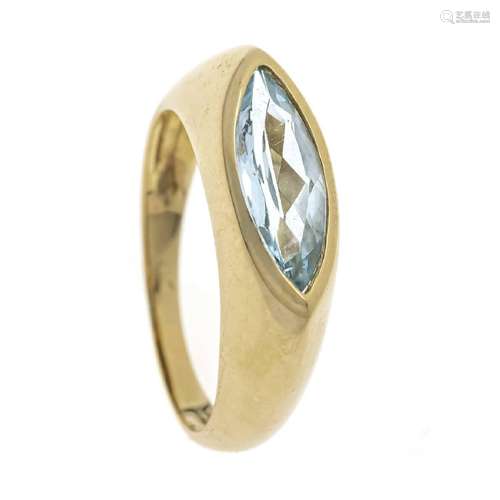 Blue topaz ring GG 585/000 unstamp