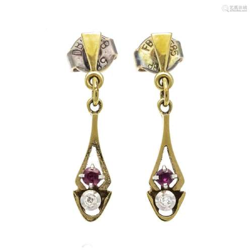 Ruby diamond stud earrings GG 585/