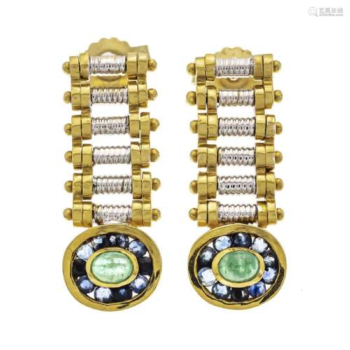 Emerald sapphire stud earrings GG/
