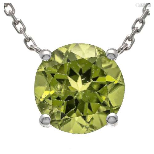 Peridot necklace WG 750/000 with o