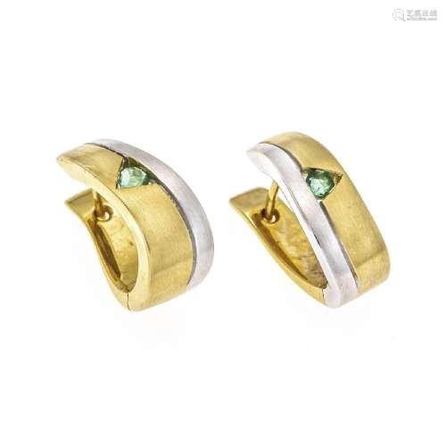 Emerald earrings GG/WG 585/000 mat
