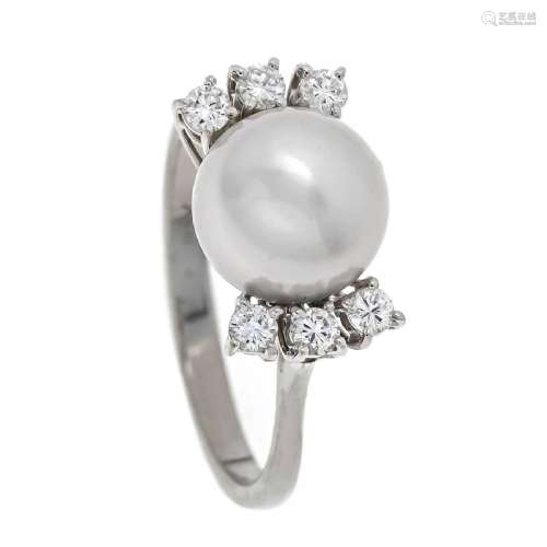 South Sea pearl diamond ring WG 75