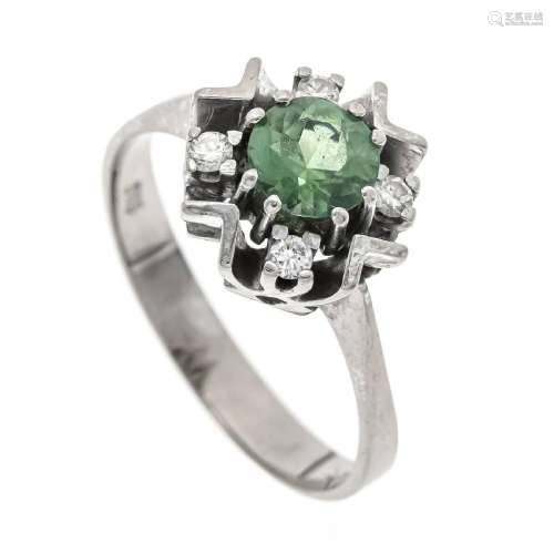 Tourmaline diamond ring GG/WG 585/