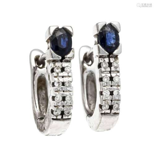 Sapphire diamond earrings WG 585/0