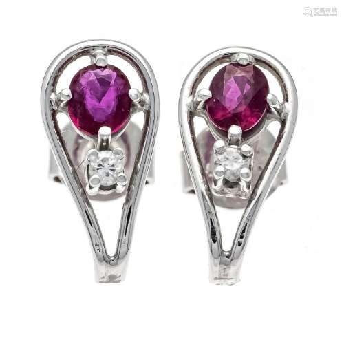 Ruby diamond stud earrings WG 585/