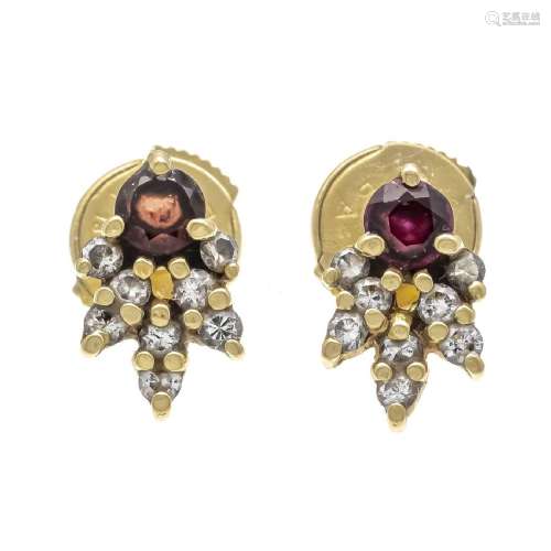 Ruby diamond stud earrings GG 750/