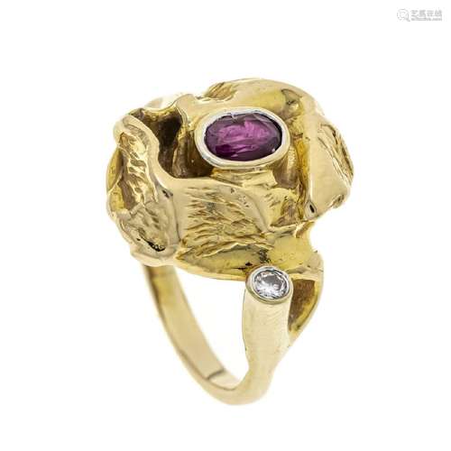 Ruby diamond ring GG 585/000 with