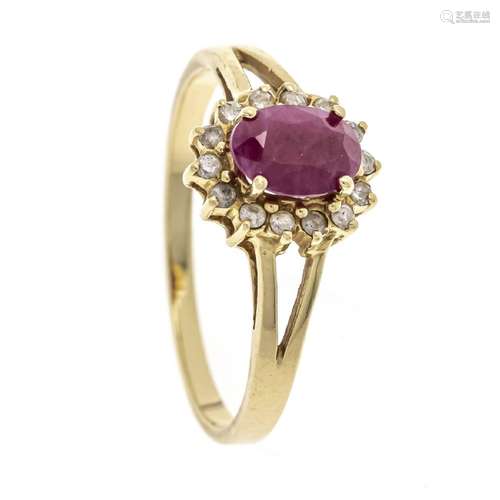 Ruby diamond ring GG 585/000 with