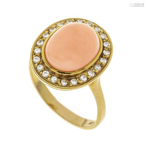 Angel skin coral diamond ring GG 7