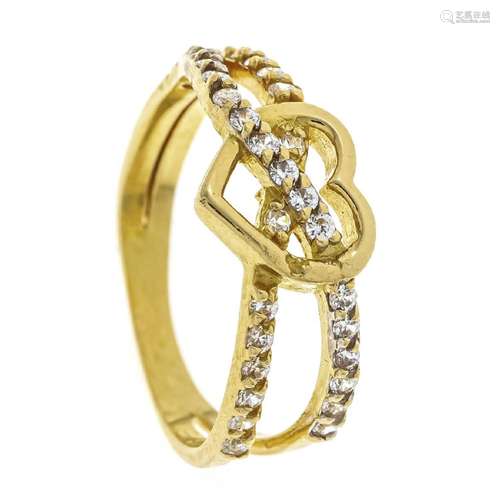 Heart diamond ring GG 750/000 with