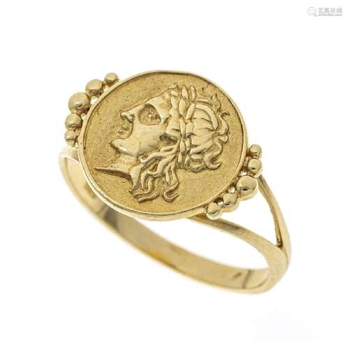 ''Coin'' ring GG 585/000 round mat