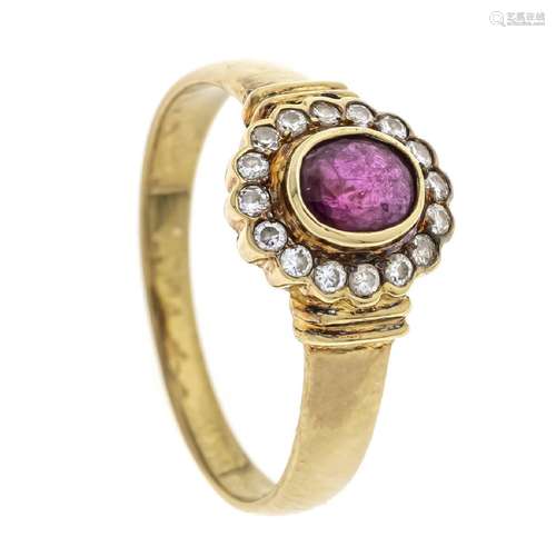 Ruby brilliant ring GG/WG 750/000