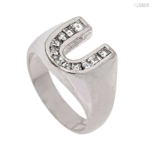 Horseshoe diamond ring WG 750/000