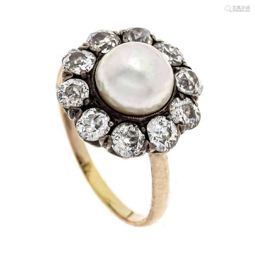 Pearl old-cut diamond ring RG 585/