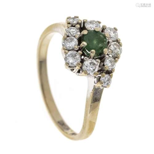 Emerald diamond ring WG 585/000 wi
